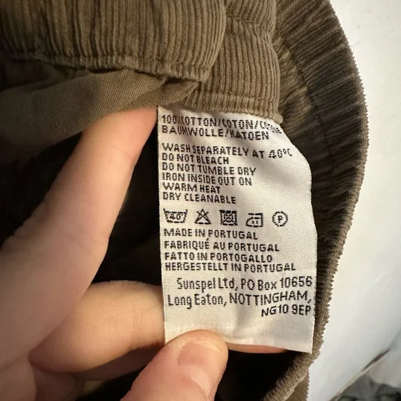 Sunspel England Mens Pants Size M Olive Green Brown Trousers Chino Drawstring - Picture 3 of 5